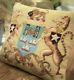 18 Rare Stunning Royal Crest Lions Needlepoint Pillow Cushion