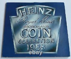 1983 Royal Mint HEINZ Uncirculated Coin Set Including ERROR 2p NEW PENCE Rare