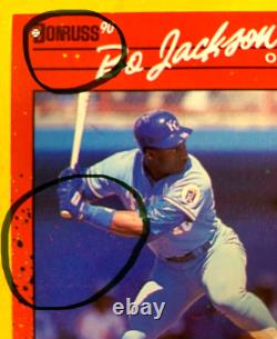 1990 BO Jackson 4 ERROR #61 Kansas City Royals DONRUSS Baseball card NO DOT RARE