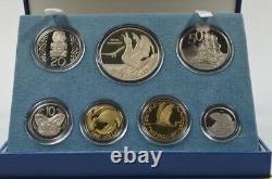 1998 NEW ZEALAND OFFICIAL PROOF SET (7) with SILVER ROYAL ALBATROSS $5 RARE