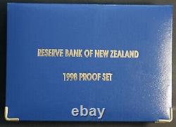 1998 NEW ZEALAND OFFICIAL PROOF SET (7) with SILVER ROYAL ALBATROSS $5 RARE