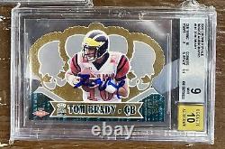 2000 Pacific Crown Royale On Card Auto Tom Brady Auto 10, Bgs 9 Rare Rookie