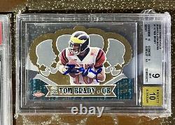 2000 Pacific Crown Royale On Card Auto Tom Brady Auto 10, Bgs 9 Rare Rookie