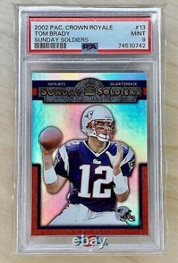 2002 Crown Royale Tom Brady Sunday Soldiers Mint Psa 9 Patriots