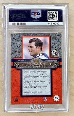 2002 Crown Royale Tom Brady Sunday Soldiers Mint Psa 9 Patriots