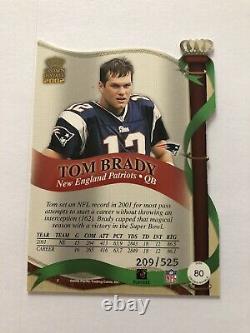2002 Pacific Tom Brady Rare Crown Royale Die-cut Red Foil Sp #/525 $$$$