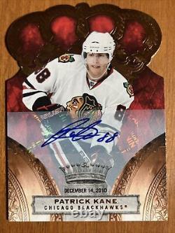 2010 PANINI CROWN ROYALE Patrick Kane Auto CUP CHAMPIONS YEAR #23 RARE #'D 62/75