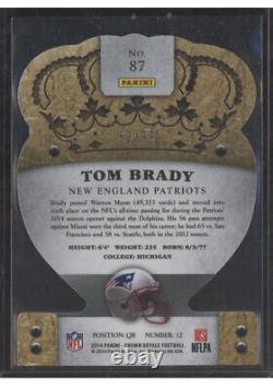 2014 Panini Crown Royale Gold /99 #87 Tom Brady New England Patriots (Rare) SSP