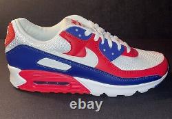 2020 Nike Air Max 90 USA Mens Shoes Deep Royal Red Size 11.5 New Rare CW5456-100