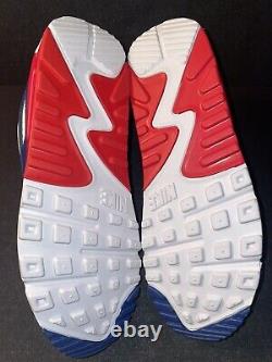 2020 Nike Air Max 90 USA Mens Shoes Deep Royal Red Size 11.5 New Rare CW5456-100