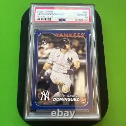 2024 Topps Series 1 Jasson Dominguez Royal Blue Yankees RC PSA 10 RARE LOW POP