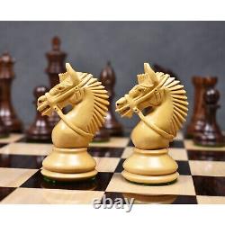 4.2 Rare American Staunton Luxury Chess Pieces Set Triple Weighted RoseWood