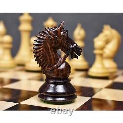 4.2 Rare American Staunton Luxury Chess Pieces Set Triple Weighted RoseWood