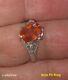 4 Ct Rare Reddish Royal Imperial Topaz Gold On Sterling Silver Ring #
