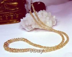 AAA RARE NATURAL FACETED CHAMPAGNE IMPERIAL TOPAZ BEADS 16.5 STRAND 68ctw