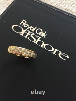AUTHENTIC AP AUDEMARS PIGUET Royal Oak Ring 18K Yellow Gold & Diamonds Very Rare