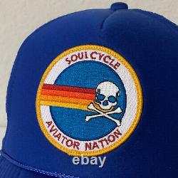AVIATOR NATION x SOULCYCLE Surf Trucker Hat Royal Blue Snapback Unisex RARE NWOT