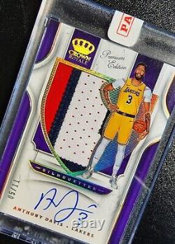 Anthony Davis Crown Royale Silhouettes Patch Auto Sharp, 3 Color, Serial /11
