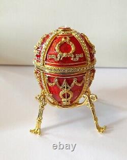 Authentic FABERGE Rosebud Imperial Red Egg Rare Find Brand New