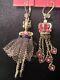Betsey Johnson Imperial Fox Collection Ballerina Mismatched Earrings Rare 11