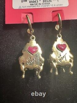 Betsey Johnson Imperial Fox Collection Throne Earrings Rare 11