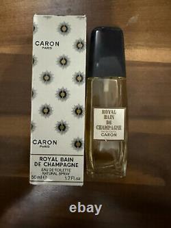 Caron Royal Bain de Champagne 50 ml EDT 1.7 fl. Oz. Spray Vintage Rare 80% Full