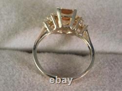 Custom Ladies 1.10 CT. Rare Imperial Topaz & Diamond Ring 14k Yellow Gold