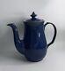 Denby Imperial Blue Coffee Pot 6 Cup Vtg Rare