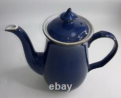 Denby Imperial Blue Coffee Pot 6 Cup Vtg Rare