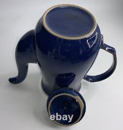 Denby Imperial Blue Coffee Pot 6 Cup Vtg Rare