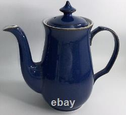 Denby Imperial Blue Coffee Pot 6 Cup Vtg Rare