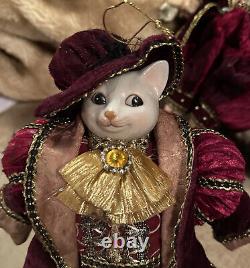 Dillards Trimmings Porcelain Royal Prince Cat Christmas Ornament 2001- RARE- NEW