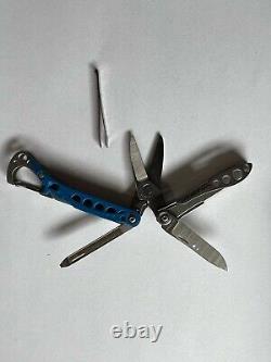 Discontinued LEATHERMAN Style CS Keychain Multitool Royal Blue Rare