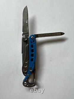 Discontinued LEATHERMAN Style CS Keychain Multitool Royal Blue Rare