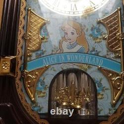 Disney Clock Royal Alice In Wonderland Pendulum Limited From JP UNUSED Rare F/S