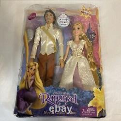 Disney Royal Celebration Tangled Rare White Shirt Flynn Rapunzal 2 Doll Set NIB