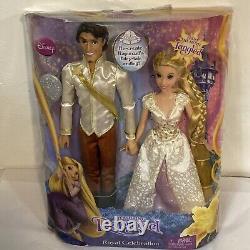 Disney Royal Celebration Tangled Rare White Shirt Flynn Rapunzal 2 Doll Set NIB