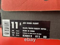 Ds Nike Zoom Air Hawk Flight Og 1997 Men's Size 11.5 Black Royal 830012-011 Rare