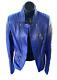 Emas Leather Bolero Moto Jacket Royal Blue/indigo Motorcycle/biker Quilted Rare