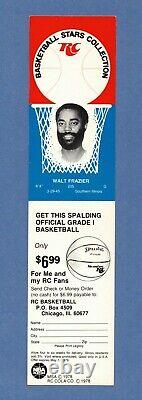 EXTREMELY RARE 1978 Royal Crown RC Cola Basketball Card Walt Frazier PREMIUM
