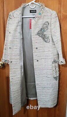 Extremely Rare Tracy Feith Runway Couture Embellished Royale Coat $1650 Sz. 2 NEW