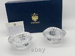 Faberge Imperial Collection Crystal Candle Holders New 100% Authentic Rare