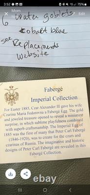 Faberge Imperial Czar Collection 6 Piece Wine Set-NIB-Incredibly Rare