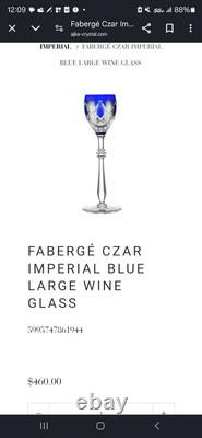 Faberge Imperial Czar Collection 6 Piece Wine Set-NIB-Incredibly Rare