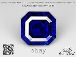 GRS Certified ROYAL BLUE Sapphire 9.23 Ct. Natural Untreated LOUPE-CLEAN Rare