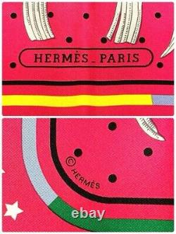 HERMES Carre 70 Silk Scarf Tigre Royal Fleuri Pink Rare New Unused with Box