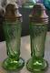 Hazel Atlas Royal Lace Green Salt & Pepper Shakers Exc. Very Rare Stunning