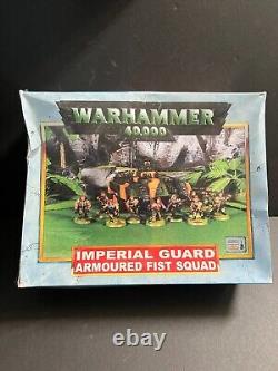 IMPERIAL GUARD ARMOURED FIST SQUAD RARE Warhammer 40k OOP, White Metal SEALED 98