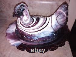 Imperial Slag Glass RARE Hen