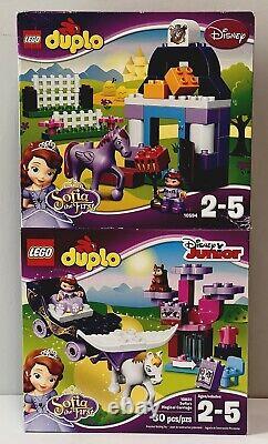 LEGO DUPLO Sofia the First 10822 Magical Carriage & 10594 Royal Stable RARE/NIB